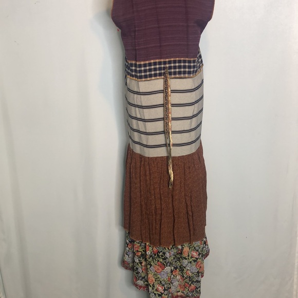 NOTHING MATCHES Patchwork Floral Stripe Maxi Jumper Dress XL - Picture 17 of 17